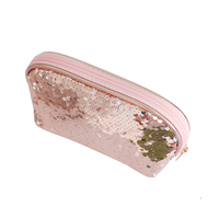 Trousse de Maquillage Portable Grande Capacité à Fermeture Éclair, Paillettes Scintillantes, Trousse Cosmétique Tendance pour Fêtes et Voyages