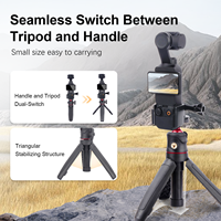 Trépied télescopique rotatif à 360° Mechrig à 3 sections, kit de poche 3 en 1 pour caméra d'action, téléphone, lumière d'appoint, en alliage d'aluminium léger et compact