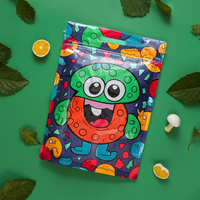 Autocollants personnalisés, imprimés, fermeture à glissière refermable, pochette debout, emballage en plastique pour le stockage des aliments, snack et noix, sac en mylar de CD en feuille d'aluminium