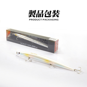Leurre dur flottant Hunthouse Minnow 210 mm 34 g, Jerkbait à longue portée, appâts de pêche à la traîne en eau salée - Product Image 6