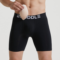 Sous-vêtements rembourrés pour hommes OEM, caleçons sexy à effet push-up, boxers rehaussants, shorts masculins, caleçons