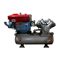 Compresseur d'air portable à essence YiBang 2,2 kW 6,5 CV 250 L/min 8 bars, réservoir de 60 L, refroidissement par piston, travaux de construction