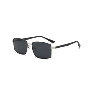 Lunettes de soleil carrées Ks-3987 pour hommes, monture noire en plastique et métal, verres polarisés TAC UV400, protection solaire tendance - Product Image 4