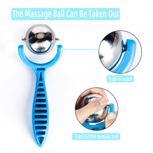 Bola de masaje con rodillo-Masajeador de rodillo de hielo muscular de acero inoxidable de mano de compresión fría y caliente - Product Image 3