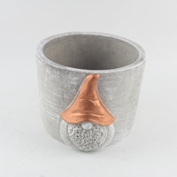 Pot de fleurs en ciment écologique gris clair à motif succulent pour utilisation au sol ou suspendu, extérieur et intérieur, pour fleurs ou plantes