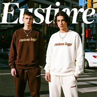 Ensemble de survêtement unisexe de luxe pour homme, coupe ample, avec logo personnalisé imprimé, pantalon large et sweat à capuche – Fabricant