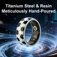 Bague connectée de football avec 100 modes sportifs, moniteur de fréquence cardiaque, SpO2, suivi du sommeil, en acier titane, charge magnétique, tracker de santé