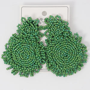 Boucles <span class=keywords><strong>d</strong></span>'oreilles Miyuki plaquées or de style bohème Boucles <span class=keywords><strong>d</strong></span>'oreilles créoles perlées à la mode pour dames Price-E417 <span class=keywords><strong>d</strong></span>'usine - Product Image 5