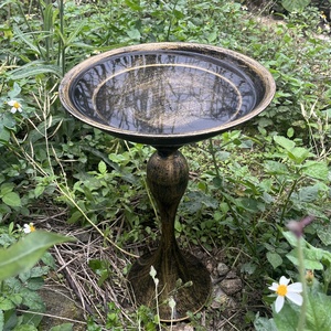 Bahçe çim Yard için Vintage kase ile ayakta serbest duran <span class=keywords><strong>Metal</strong></span> kuş banyosu - Product Image 5