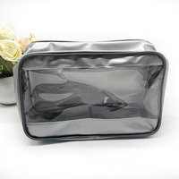 Trousse de maquillage de voyage étanche en PVC transparent avec logo personnalisé Trousse à cosmétiques colorée à la mode avec fermeture éclair