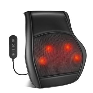 Masseur dorsal Shiatsu avec chaleur apaisante, 3 moteurs de massage, 2 niveaux d'intensité, sangles réglables, adaptateur AC/DC pour le corps, les épaules et le dos - Product Image 1