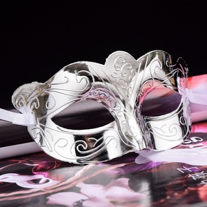 DAMAI Colorful Mardi Gras <strong>Mask</strong> Decoration Gold Shining Plated Party <strong>Mask</strong> for Wedding Props Masquerade Party Halloween Carnival - Product Image 3