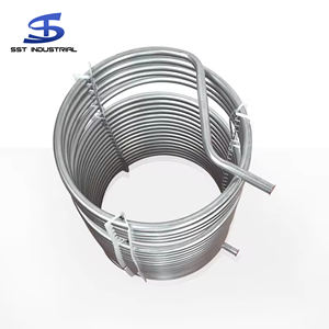 Bobine en acier inoxydable de diamètre personnalisé SS304/SS316L, tube spiralé pour échangeur de chaleur, pour chauffe-eau à énergie air. - Product Image 5