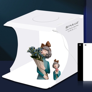 Puluz 미니 스튜디오 사진 배경 접이식 미니 휴대용 20cm 접이식 550LM LED 조명 스튜디오 슈팅 텐트 라이트 - Product Image 1
