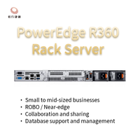خادم أصلي من نوع Dell PowerEdge R360 1U مع معالج Intel Xeon E-2436 وذاكرة DDR5 سعة 16 جيجابايت × 2 وقرص SSD ووحدة تحكم PercH355 وشبكة إيثرنت 2 × 1 جيجابت ومزود طاقة 600 واط × 2