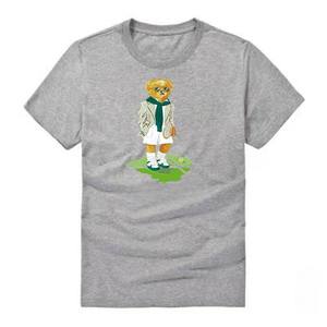 T-shirt décontracté style européen et américain pour <span class=keywords><strong>femme</strong></span>, 180 grammes, col rond, imprimé ours, fermeture en coton, haute résistance - Product Image 3