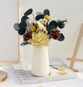 Stile nordico foglia rotonda eucalipto conservazione eterna Bouquet di fiori decorazione piante verdi foglie di mela fiore essiccato - Product Image 2