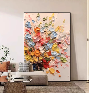 <span class=keywords><strong>Peinture</strong></span> <span class=keywords><strong>à</strong></span> <span class=keywords><strong>l</strong></span>'<span class=keywords><strong>huile</strong></span> abstraite moderne peinte <span class=keywords><strong>à</strong></span> la main, texture 3D épaisse, art mural personnalisé, grande toile originale pour chambre et salon - Product Image 2