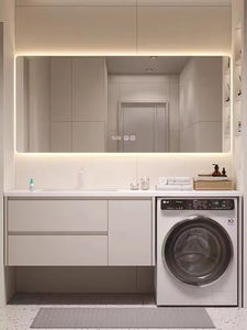 <span class=keywords><strong>Mueble</strong></span> de baño de tocador <span class=keywords><strong>para</strong></span> colgar en la pared sinterizado con tambor de <span class=keywords><strong>lavabo</strong></span>, <span class=keywords><strong>lavadora</strong></span>, armario integrado <span class=keywords><strong>para</strong></span> Baño - Product Image 6