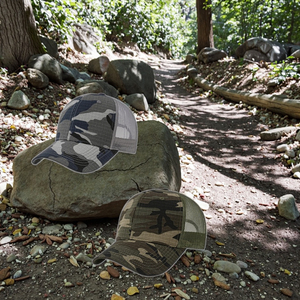 Ngụy trang sáu miếng Logo tùy chỉnh lưới thoáng khí Mũ bóng chày nam Ngoài Trời Chống Nắng Thể Thao Mũ Lưỡi Trai - Product Image 5