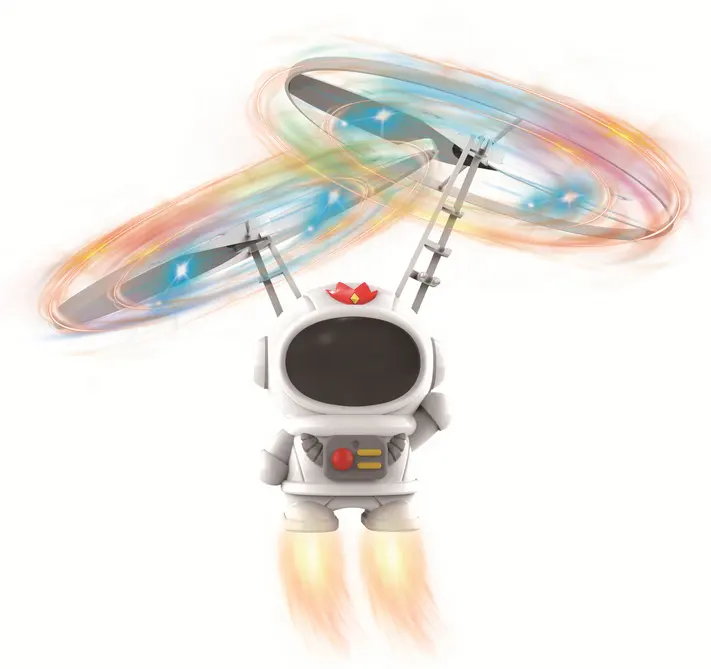 2024 Unisex LED volante astronauta Robot sensore a infrarossi elicottero divertente in plastica giocattolo di controllo Radio per bambini regalo