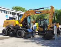 Excavatrice sur chenilles Sany SY155W d'occasion, 90% neuve, pour travaux de terrassement, avec moteur et boîte de vitesses Isuzu, en vente à prix réduit