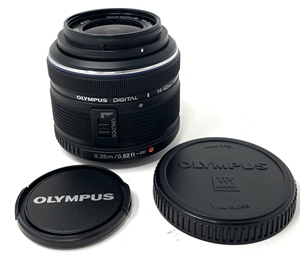 Objectif d'appareil photo OM SYSTEM M.Zuiko Digital 14-42mm F3.5-5.6 IIR Noir pour appareil photo système Quatre Troisièmes, Compact 3X Z - Product Image 1
