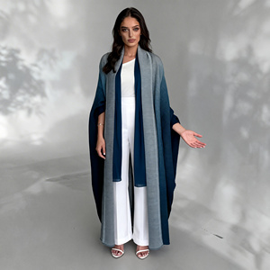 Premium <b>Pleated</b> Print Polyester Abaya Fashion Modest <b>Dress</b> for Muslim Women Wholesale Custom OEM - Product Image 1