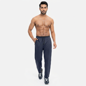Pantalones Deportivos Casuales de Color Sólido para Hombre, Corte Holgado, Transpirables, 100% Poliéster, Última Moda - Product Image 1
