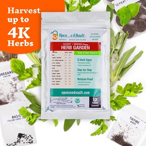 Kit <span class=keywords><strong>de</strong></span> 12 variétés <span class=keywords><strong>de</strong></span> graines <span class=keywords><strong>de</strong></span> fruits, herbes et légumes anciens non-OGM Open Sow's Vault 4 000, écologique, fleur artificielle - Product Image 2