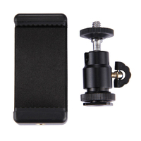 Mini caméra berceau trépied rotule stabilisateur support lumière Flash support support support 1/4 pouces adaptateur de chaussure chaude avec Clip