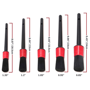 Brosse de nettoyage auto NIKO en poils de sanglier noir et gris pour l'intérieur, le cuir, les garnitures et les jantes - Product Image 2