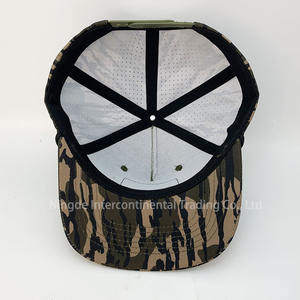 หมวกเบสบอลมีรูพรุนลายพรางหมวกเบสบอลมีรูตัดด้วยเลเซอร์กันน้ำติดโลโก้แผ่นป้าย5แผง OEM - Product Image 3