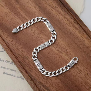 Nueva Pulsera de Diamantes Cuadrados, Nueva Pulsera Cubana Punk de Personalidad Atmosférica, Regalo para <span class=keywords><strong>Novio</strong></span> - Product Image 1