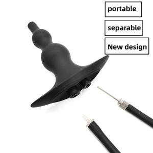 Semprotan air steker Anal tiup pembersih Enema Anal Dilator Anus Dildo silikon <span class=keywords><strong>Buttplug</strong></span> Expander mesin cuci - Product Image 3