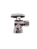 Válvula Angular de Latón 1/2" FIP X 3/8" OD COMP CP, Sin Plomo, Anticorrosión para Sistemas de Tuberías de Agua/Gas (Certificación ISO 9001)
