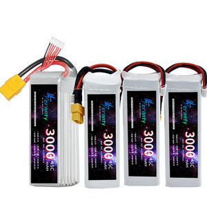 Fabriekswinkel 2S 3S 4S 6S 3000Mah 45c Lipo Batterij Voor Rc Drone Auto Helikopters 7.4V 11.1V 14.8V 22.2V Groothandelsprijs 5 Stuks - Product Image 1