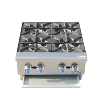 Réchaud à gaz portable compact en acier inoxydable commercial, 2 à 6 brûleurs, pour les voyages et la cuisine en plein air