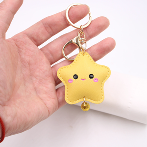 พวงกุญแจหนัง PU ขายส่งปี 2025 รูปดาวนูน ห้าแฉก สำหรับตกแต่งกระเป๋า - Product Image 3