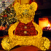 Luz LED Decorativa con Motivo de Oso de Peluche 3D Gigante IP65 para Navidad, Plaza, Parque, Centro Comercial