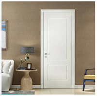 Porte intérieure américaine standard à 6 panneaux en MDF blanc apprêté, à âme creuse, pour projets résidentiels, appartements, hôtels et logements.