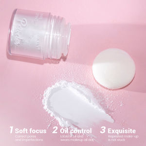 PINK KEY Vegan Sans cruauté Imperméable Contrôle <span class=keywords><strong>de</strong></span> l'huile Réglage du maquillage Compact à base <span class=keywords><strong>de</strong></span> minéraux Ecran solaire pour le <span class=keywords><strong>visage</strong></span> Poudre libre - Product Image 4