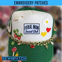 Lugano Feral Mom Social Club Patches de broderie en fer 3 "Appliques de couture pour sacs à dos Humour Broderie sarcastique pour garçons
