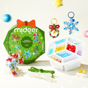 เครื่องประดับคริสต์มาสแบบลูกปัด Mideer |   ชุดงานฝีมือลูกปัดและขนปุย DIY สำหรับเด็กอายุ 8 ปีขึ้นไป ของเล่นเด็ก ของเล่นพรีเมียม - Product Image 1