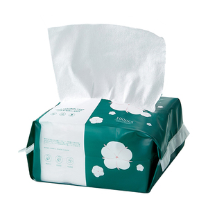Interfolded cosomized facial 100% cotton tissue 1 ply square disposable facial towel