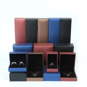 Factory Outlet Jewelry Packaging Box Customized Blue Necklace Box Bracelet Box Packaging with Logo
