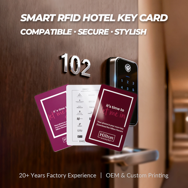 High Quality Custom Printed PVC for C NFC Access Card Hotel Door Lock System RFID Key Card 13.56MHz