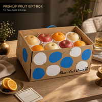 Boîte cadeau en carton ondulé pour fruits, écologique, pliable, emballage plat de luxe, estampage à chaud, logo personnalisé, usine OEM