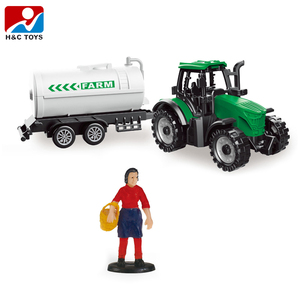 H&C TOYS HC693514 <span class=keywords><strong>Jouet</strong></span> de <span class=keywords><strong>camion</strong></span> de ferme à glissière pour enfants, tracteurs miniatures en plastique à friction avec voiture de fermier transportant un <span class=keywords><strong>jouet</strong></span> pour les enfants de 2 à 4 ans - Product Image 3