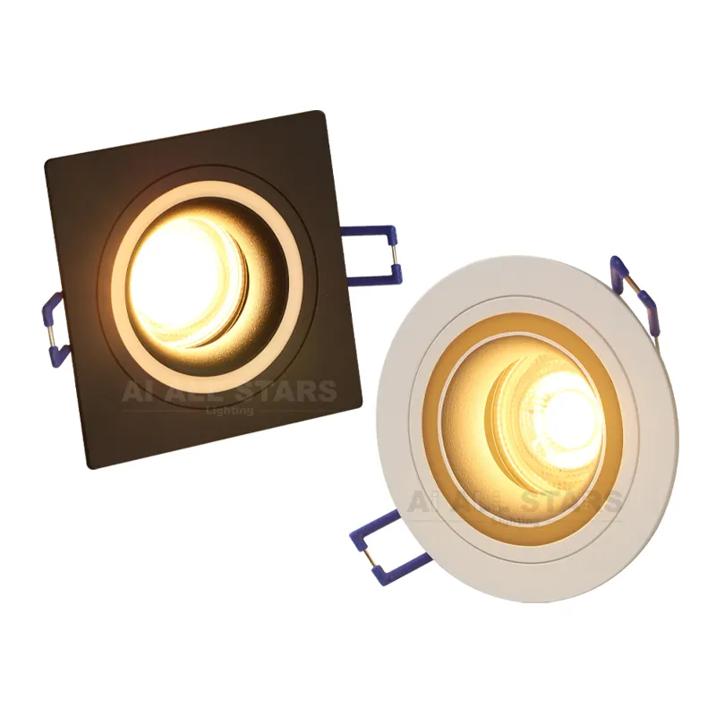 Downlight armatürleri GU10 MR16 halojen lambalar gömme e n e n e n e n e n e n e n e n e n e LED Spot ışık konut Anti parlama çift kafa LED Spot ışık çerçevesi